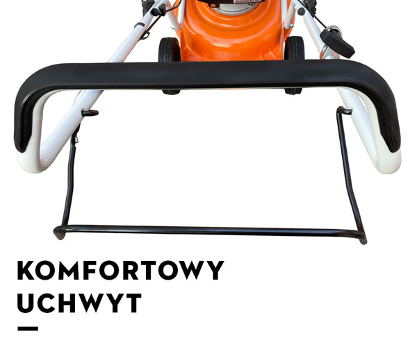 Komfortowy składany uchwyt w kosiarce RM 2 RC